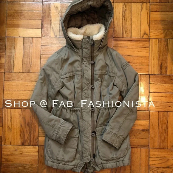 Abercrombie & Fitch Sherpa fleece Parka - Picture 3 of 9